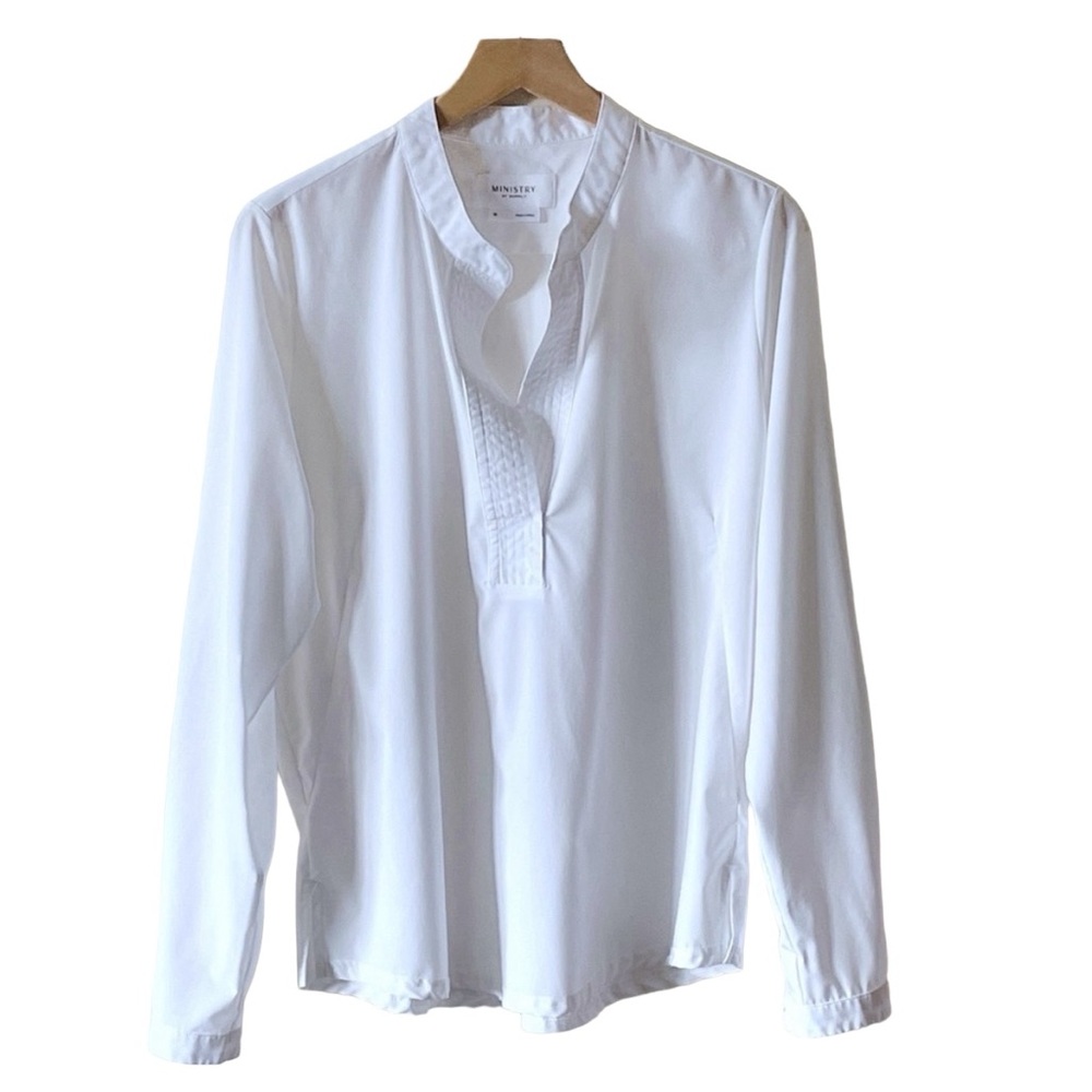 Ministry of Supply white pullover shirt top size M medium